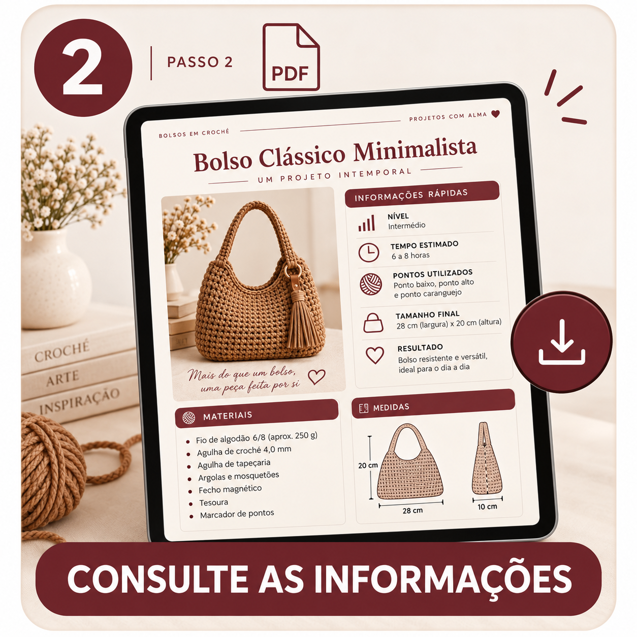 Referência visual completa do passo 2
